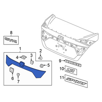 Honda OE - Rear Deck Lid Finish Panel