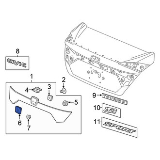 Honda OE - Rear Deck Lid Emblem