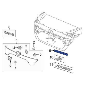 Honda OE - Rear Deck Lid Emblem
