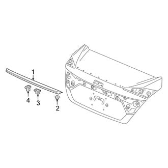 Honda OE - Trunk Lid - Spoiler (OEM), (EX / EX-L / EX-T / Touring Sedan)