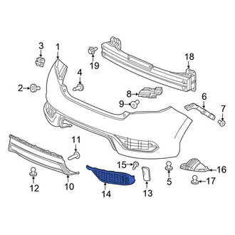 Honda OE - Rear Right Bumper Cover Spacer Panel