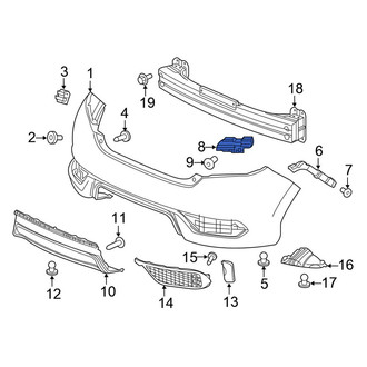 Honda OE - Right Bumper Cover Bracket