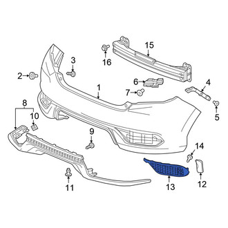 Honda OE - Rear Right Bumper Cover Spacer Panel