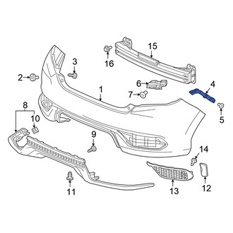 Honda OE - Rear Right Bumper Cover Support Rail
