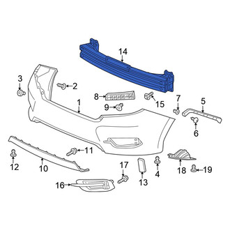 Honda OE - Rear Bumper Impact Bar