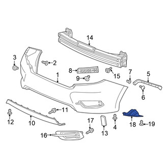 Honda OE - Rear Left Bumper Corner Cover
