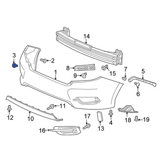 Honda OE - Bumper Cover Bolt