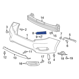 Honda OE - Left Bumper Cover Bracket