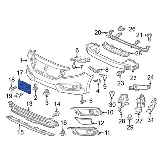 Honda OE - Front License Plate Bracket