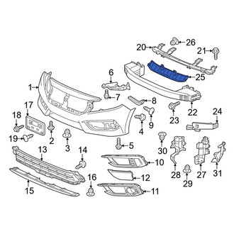 Honda OE - Front Lower Radiator Support Air Deflector