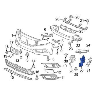 Honda OE - Front Left Radiator Support Air Duct