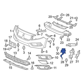 Honda OE - Front Left Radiator Support Air Duct