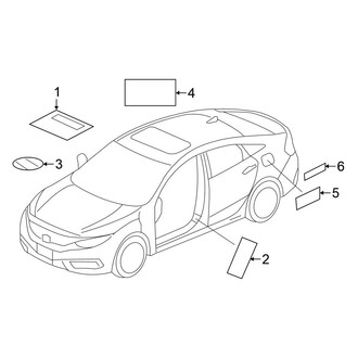Honda OE - Information Labels - Labels (Hatchback 1.5L)