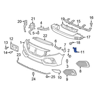 Honda OE - Front Left Fog Light Cover