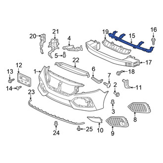 Honda OE - Front Bumper Cover Support Rail