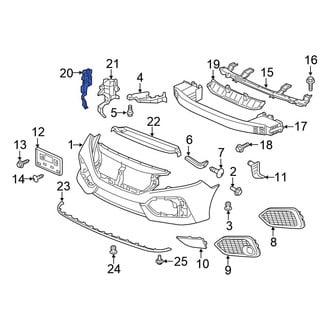 Honda OE - Front Right Radiator Support Air Duct
