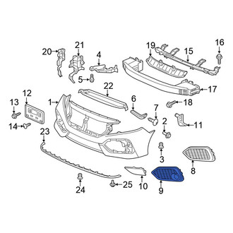 Honda OE - Front Right Fog Light Trim