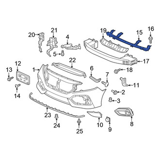 Honda OE - Front Bumper Cover Support Rail