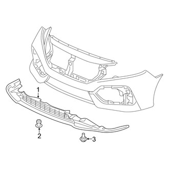 Honda OE - Front Bumper & Grille - Grille & Components (Lower Grille), (EX / EX-L / LX)
