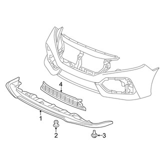 Honda OE - Front Bumper & Grille - Grille & Components (Lower Grille), (Sport / Sport Touring)