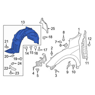 Honda OE - Front Right Fender Splash Shield