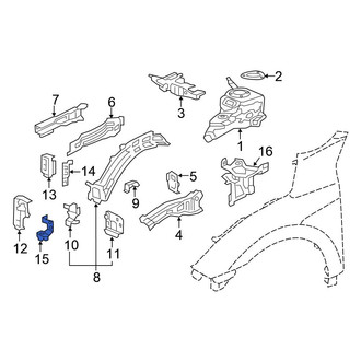 Honda OE - Front Right Frame Side Member Reinforcement