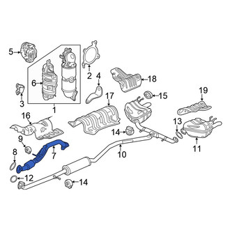 Honda OE - Front Exhaust Intermediate Pipe