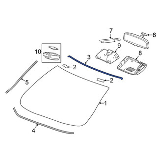Honda OE - Front Upper Windshield Molding