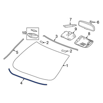 Honda OE - Front Lower Windshield Molding