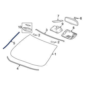 Honda OE - Front Center Windshield Molding