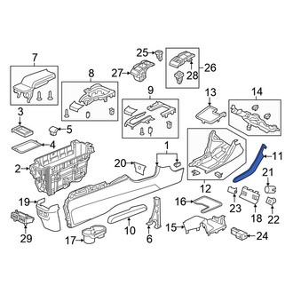 Honda OE - Front Right Console Trim Panel