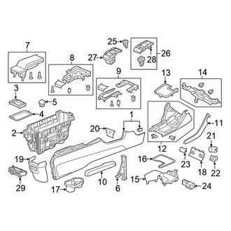 Honda OE - Center Console (Hatchback 1.5L)