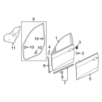 Honda OE - Front Door Shell Grommet