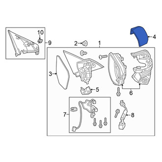 Honda OE - Front Right Upper Door Mirror Cover