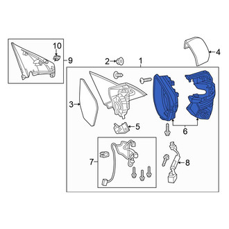Honda OE - Front Left Door Mirror Housing