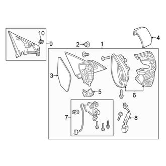 Honda OE - Front Door - Outside Mirrors (W/O Signal Lamps), (Hatchback 1.5L)