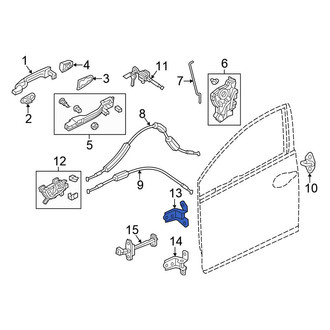 Honda OE - Front Right Upper Door Hinge
