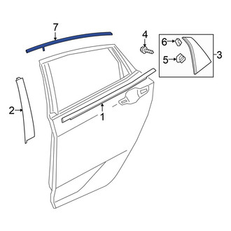 Honda OE - Front Right Door Reveal Molding