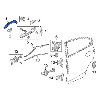 Honda OE - Front Left Outer Exterior Door Handle