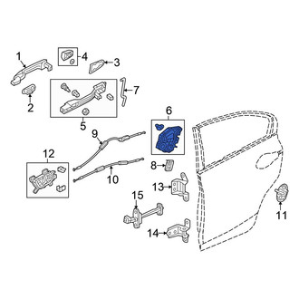 Honda OE - Rear Left Door Latch Assembly