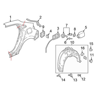 Honda OE - Quarter Panel & Components (Hatchback 1.5L)