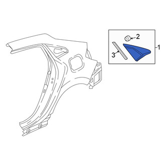 Honda OE - Left Body C-Pillar Molding