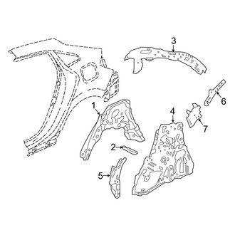 Honda OE - Quarter Panel - Inner Structure (Hatchback 1.5L)