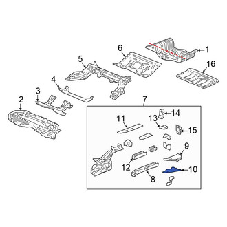 Honda OE - Left Frame Side Member Reinforcement Bracket