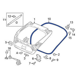 Honda OE - Rear Hatch Seal