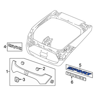 Honda OE - Rear Deck Lid Emblem
