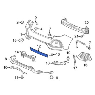 Honda OE - Rear Center Bumper Cover Spacer Panel
