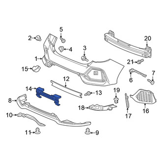 Honda OE - Rear Bumper Impact Absorber