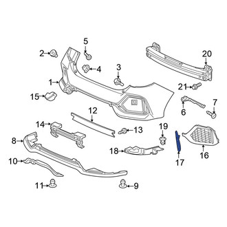 Honda OE - Rear Left Reflector Panel