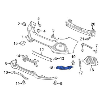 Honda OE - Rear Left Bumper Cover Heat Shield